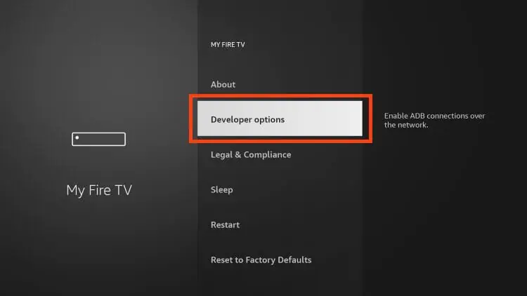 developer option firestick