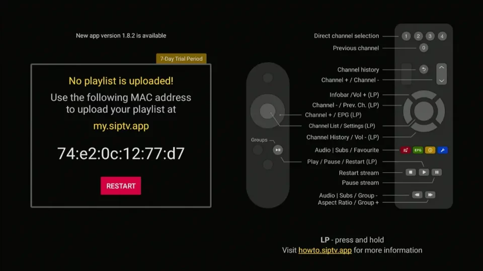 MAC ADRESS OF SMART IPTV APP