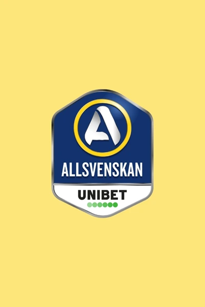 Allsvenskan Unibet logotyp på gul bakgrund, Sveriges högsta fotbollsserie