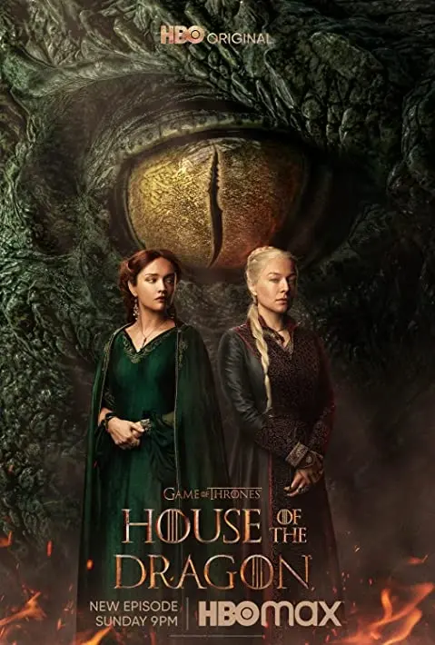 HBO:s fantasyserie House of the Dragon med drakar och medeltida intrig från Game of Thrones-universumet, perfekt för monster iptv